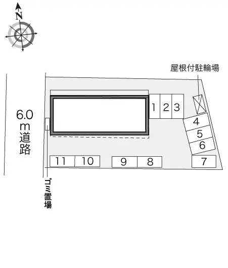 ★手数料０円★宇都宮市陽東８丁目　月極駐車場（LP）